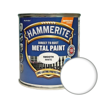 Гладка фарба 3 в 1 по металу Hammerite Metal Paint Smooth захисна, біла RAL 9016, 0.25 л – Інтернет-магазин ШЛІФАРБ Гладка фарба 3 в 1 по металу Hammerite Metal Paint Smooth захисна, біла RAL 9016, 0.25 л
