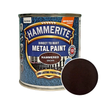 Фарба молоткова 3 в 1 по металу Hammerite Metal Paint Hammered захисна, коричнева, 0.25 л – Інтернет-магазин ШЛІФАРБ Фарба молоткова 3 в 1 по металу Hammerite Metal Paint Hammered захисна, коричнева, 0.25 л