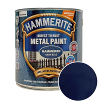 Фарба молоткова 3 в 1 по металу Hammerite Metal Paint Hammered захисна, темно-синя, 2.5 л