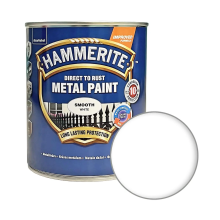 Гладка фарба 3 в 1 по металу Hammerite Metal Paint Smooth захисна, біла RAL 9016, 0.75 л – Інтернет-магазин ШЛІФАРБ Гладка фарба 3 в 1 по металу Hammerite Metal Paint Smooth захисна, біла RAL 9016, 0.75 л