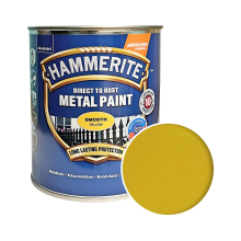 Гладка фарба 3 в 1 по металу Hammerite Metal Paint Smooth захисна, жовта RAL 1003, 0.75 л – Інтернет-магазин ШЛІФАРБ Гладка фарба 3 в 1 по металу Hammerite Metal Paint Smooth захисна, жовта RAL 1003, 0.75 л